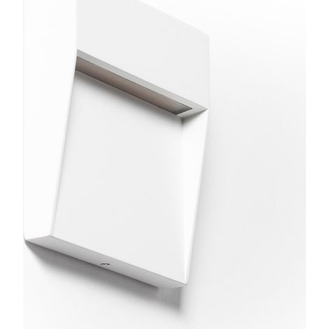Aplique de Pared Exterior LED 3W CCT Seleccionable Superficie Cuadrado Jade Blanco