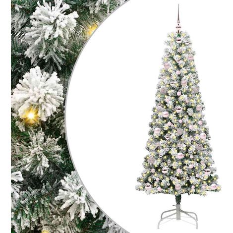 Albero di Natale Albero natalizio Albero festivo Artificiale con Rami Pieghevoli 180 cm (1/5)