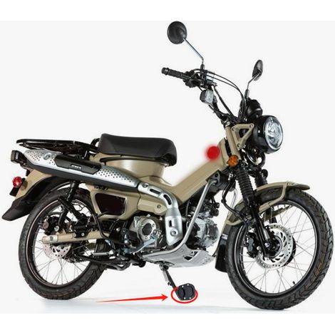 Placa de soporte de pata de cabra de aluminio anodizado - Extensión estabilizadora para CT125 y Trail125 (JA65) 2023-2024 (1/5)