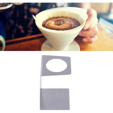 Porte-filtre à café monotrou type C pour café, porte-tasse à café filtre, accessoires pour café, acier inoxydable brossé. (1/5)