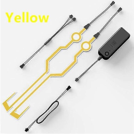 Kit d'éclairage LED pour casque de moto, bande clignotante pour la conduite de nuit, 3 modes (1/4)