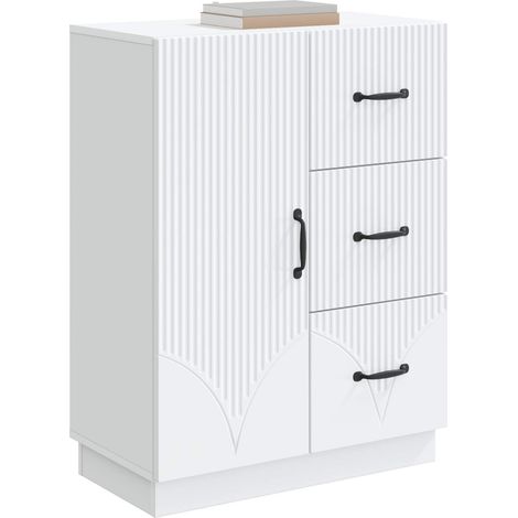 Sideboard/Anrichte/Buffet mit Schubladen Weiß 66 x 34,5 x 87 cm Holzwerkstoff LXWW885015 (1/5)