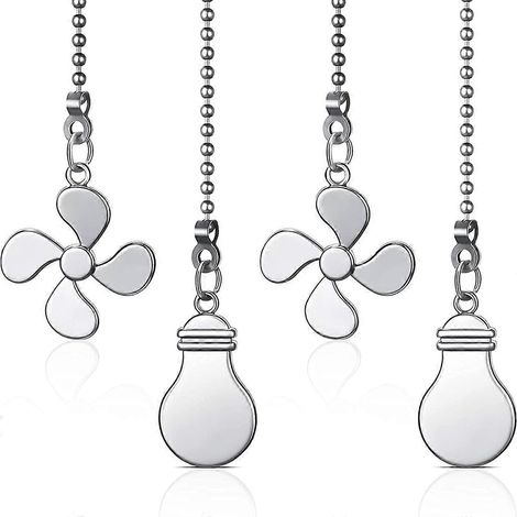 Chaînette de ventilateur de plafond, rallonge de chaînette décorative de 30 cm (12 pouces) (1/5)