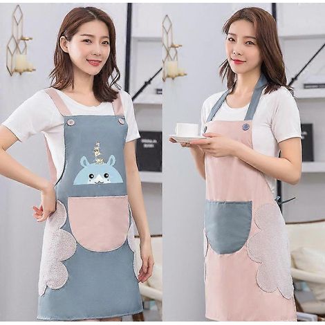 Tablier de cuisine ajustable avec 2 poches pour cuisine familiale, restaurant, tablier pour serveurs et serveuses (1/5)