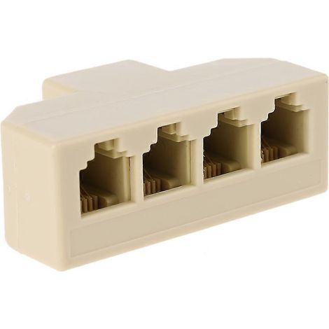 RJ11 6P4C Stecker auf 4 Buchsen Telefonleitungsverteiler