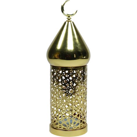Lanterne marocaine LED ajourée en fer pour éclairage-B (1/2)