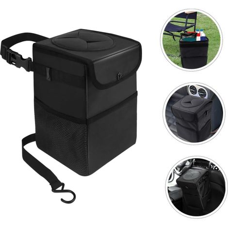 Poubelle de voiture - 25 x 16 x 16 cm - 6 L - Organisateur de siège auto - Poubelle de voiture - Accessoires intérieurs - Poubelle portable - Étanche et résistante à l'eau - Rangement voiture - Access (1/5)