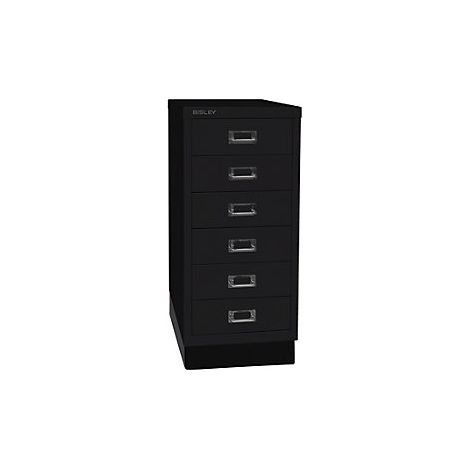 Serie 29 MultiDrawer™  con zócalo  DIN A4  6 cajones  negro