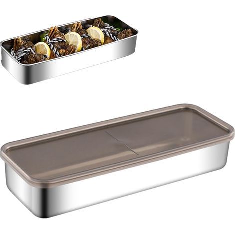 Container Rectangular Delicatessen Tray Stainless Steel (1/5)