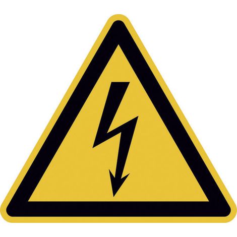 Warnschild Elektrische Spannung Folie selbstklebend 50 mm ISO 7010 10 St.