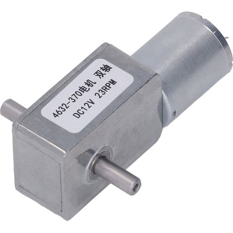 Moteur à Engrenage Double Arbre Métallique 12V DC 4632‑370 23RPM (1/5)