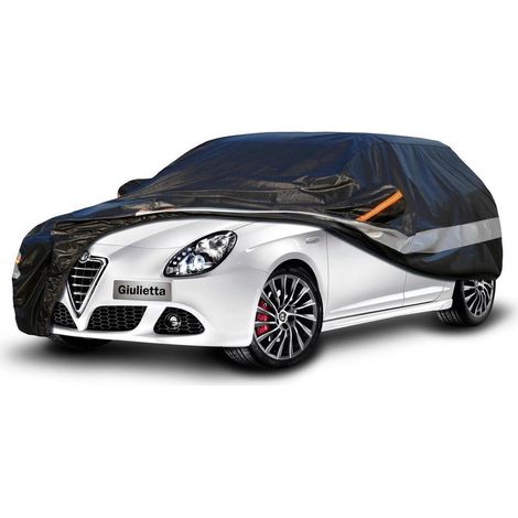 Autoabdeckung 10 Schichten Wasserdicht Atmungsaktiv für Alfa Romeo Giulietta (2010-2020) Schwarz (1/5)