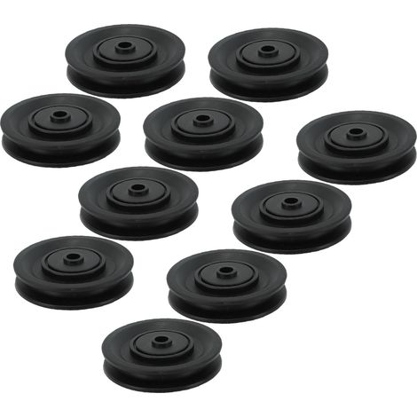 Poulie à roulement universelle 90 mm, silencieuse et stable, pour bricolage, avec câble en nylon, idéale pour équipements de gym, portes de garage et grues (lot de 10). (1/5)
