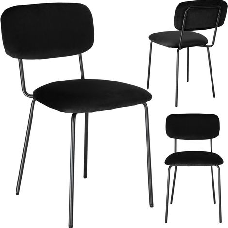 Poltrona LOUIS in velluto nero