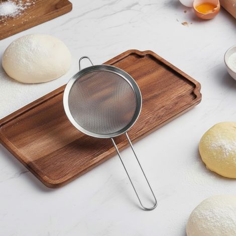 Passoire en maille fine pour cuisine, petit tamis en acier inoxydable, passoire à cocktail, thé, café, jus, passoire alimentaire avec poignée (argent)