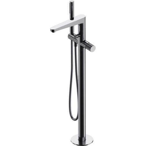OMNIRES Contour - Grifo de pie para bañera, con cuerpo, cromo CT8033CR (1/2)