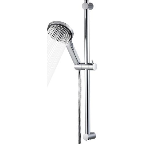 Barre Douche 70 cm, Colonne de Douche avec Pommeau de Douche, Douchette à Main avec 6 Types de Jets et Tuyau de 1.6 m, Chromé (1/5)