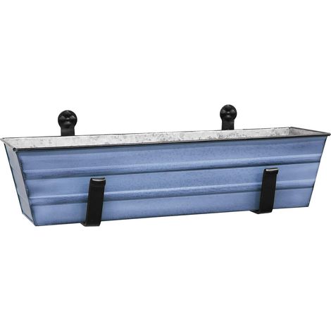 Jardinière et Supports en métal, Bleu, S