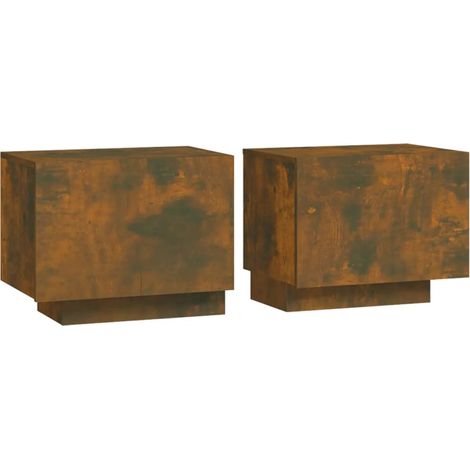 Comodino con vano portaoggetti 100 x 35 x 40 cm MDF marrone DEC033535