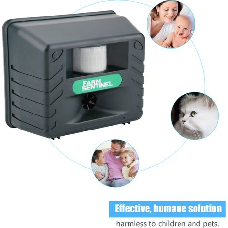 Répulsif électronique à ultrasons pour oiseaux et animaux sauvages, 4 alarmes sonores, extérieur, 220 V (UE) (1/5)