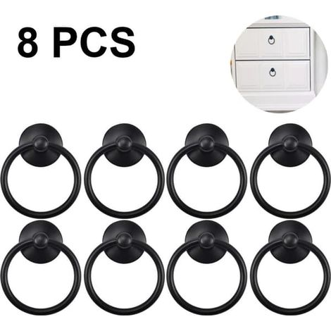 8 boutons de porte vintage pour meubles, armoires, tiroirs, penderies, portes, placards. (1/5)