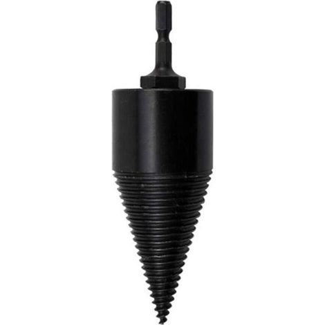 32mm Multi-Fonctionnel Vis Cônes Fendeuse Bûche Fendeuse À Bois Splitter Vis Avec Poignée Ronde Machine De Bois De Chauffage Bois De Forage Forets Outils De Forage Accessoires (Poignée Hexagon