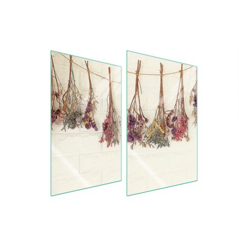 GLASSCHUTZPLATTE FÜR KÜCHE 2x35x52 BLUMEN (1/5)