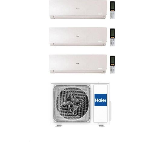 Haier Climatiseur Trial Split Flexis Plus Blanc 7+9+9 Avec 3U55S2SR5FA Inverter Wi-Fi Classe A++