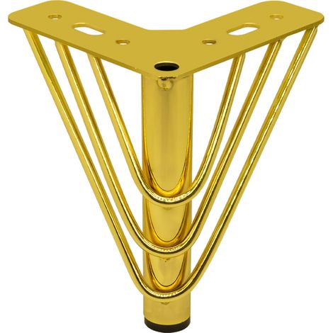 Quatre pieds de meubles en métal plaqué or, pieds de table basse de 18 cm, pieds de canapé élégants et modernes. (1/5)