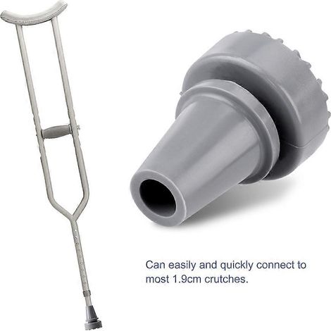 accessoires pour béquilles de 19 mm, embouts en caoutchouc pour bâtons de marche et de randonnée, protection pour bâtons de trekking, coussinets pour béquilles Alpenstock (gris) (1/5)