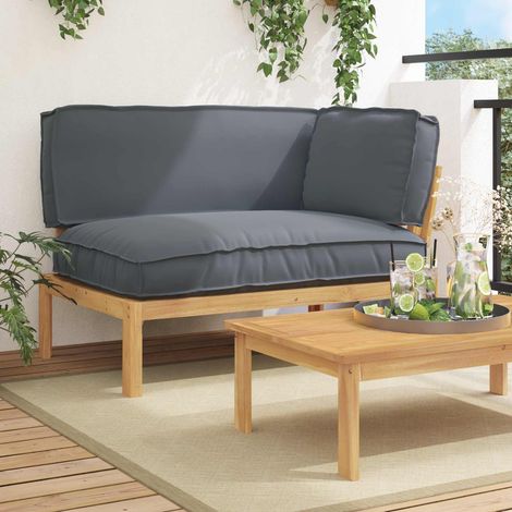 Sofa Set Uni Anthrazit 133 x 92 x 69 cm Massivholz Akazie (1/5)