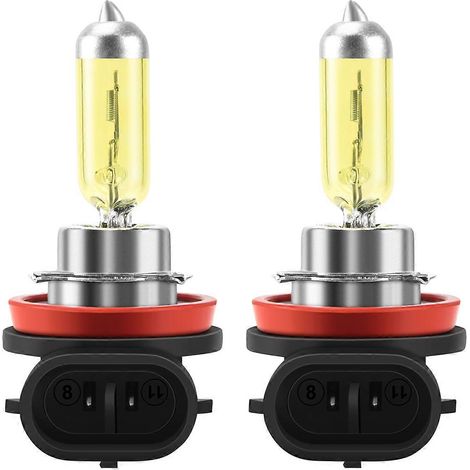 ampoules halogènes H11 55W 3000K jaune doré xénon HID pour feux antibrouillard (1/5)