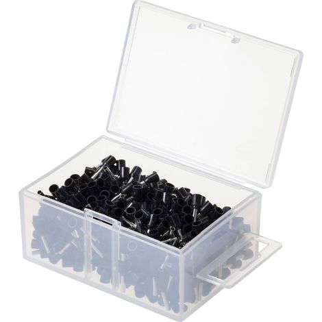 TRU COMPONENTS TC-11599336 Assortiment d'embouts simples 1.5 mm² noir 500 pc(s) C006212 (1/4)