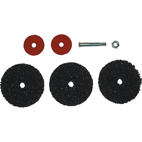 Set d entretien de tole se compose d 1 mandrin porte-piece 3 disques de nettoyage 100 x 12 mm (1/2)