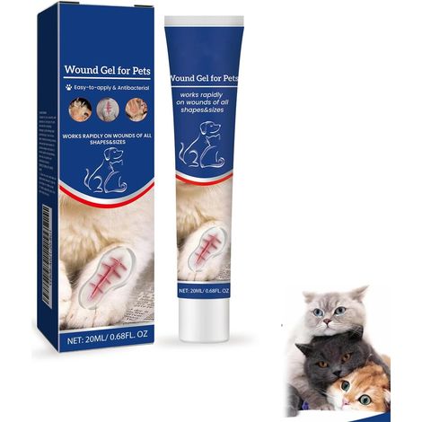 Gel Soin des Plaies pour Animaux,Gel De Soin des Plaies pour Chiens Et Chats,Pommade Cicatrisante pour Chiens,Pansement Liquide pour Plaie Chien,Traitement Optimal des Plaie (1/5)