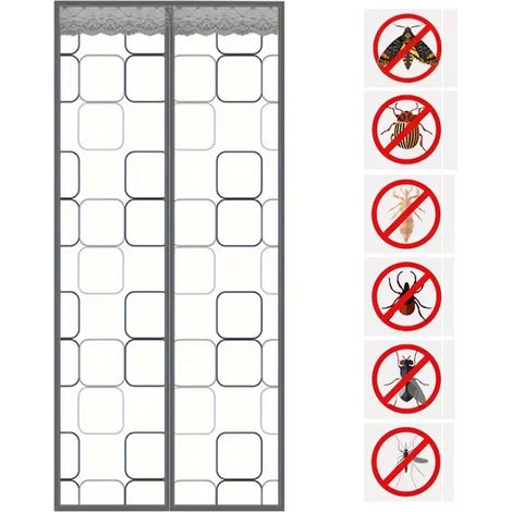 Rideau Porte Cloison 90x210cm Fermeture Automatique - Sécurisé pour Climatisation - Modulable Magnétique - Anti-Vent pour Maison avec Enfants (1/5)