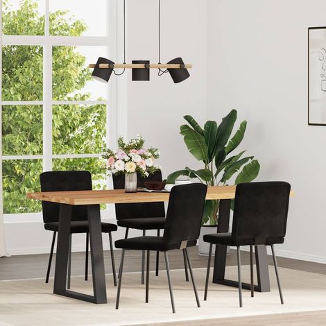 Lot de 4 Chaises à manger,Chaise de cuisine Noir Velours CFW58702 (1/5)