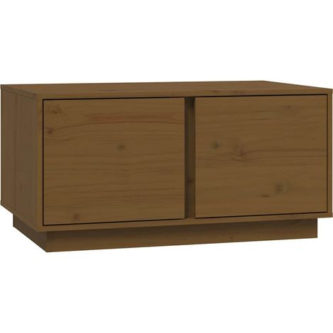 Maison Exclusive - Mesa de centro madera maciza de pino marrón mi (1/5)