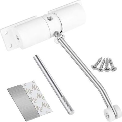 Ferme-porte réglable, ferme-porte automatique, ferme-porte à ressort, ferme-porte en alliage d'aluminium, ferme-porte automatique monté en surface, adapté aux portes d'appartement et de bureau (1/5)