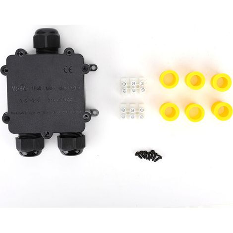 Boîte de jonction étanche en plastique IP68, câble extérieur M686, Type BoxY électrique à 3 voies (1/5)