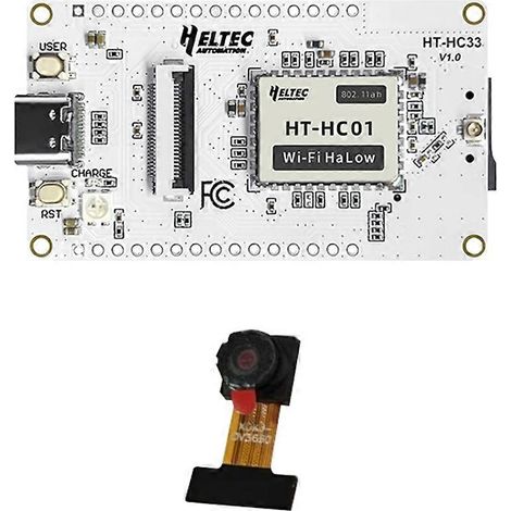 H ELTEC AUTOMATION ESP32 Wi-Fi HaLow Camera HT-HC33 Placa de desarrollo con cámara integrada Wi-Fi Bluetooth IoT Lente de 68° (1/5)