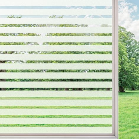 Sichtschutzfolie 44,3 x 200 cm, mattiert, mittlere Kratzfestigkeit, elektrostatische Fensterfolie, blickdicht, UV-beständig, dekorative Fensterfolie für Zuhause und Büro (1/5)