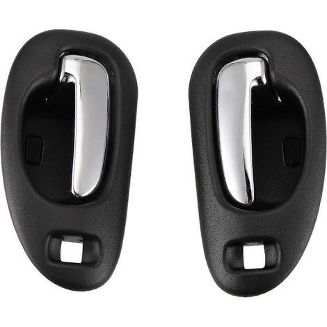 Poignées de porte intérieures chromées noires avant gauche et droite (paire) pour Chrysler 5102847AA 5102849AA