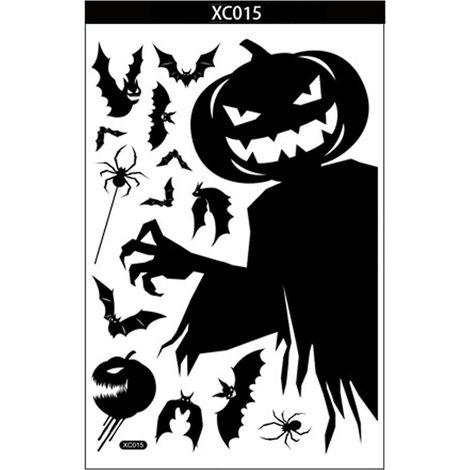 Gruseliger Fensteraufkleber, doppelseitig, für Halloween-Kostüme