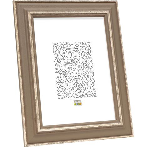 Cadre Bois Couleur Beige Photo 10x15cm S221F3 (1/5)