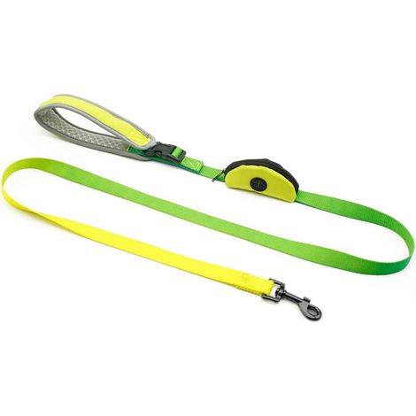 Correa para Perro Reflectante con Estuche para Bolsas 150cm Talla M Glückpet