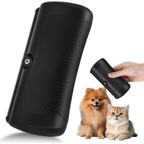 Dog Grooming Brush, Self-Cleaning Dog Brush, Short and Long Hair (1/5)