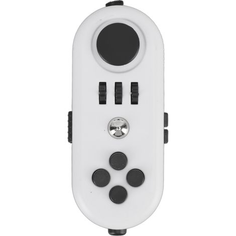 Contrôleur sensoriel anti-stress portable 5 pièces blanc et noir, jouet de relaxation pour anxiété EDC, pad de concentration pour mains agitées (1/5)
