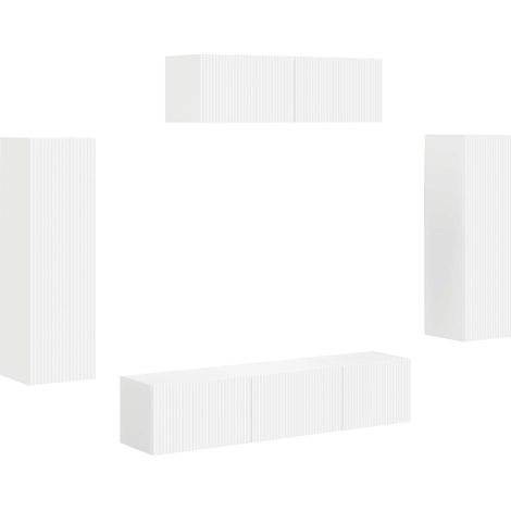 Maison Exclusive - Meuble TV 5 pc Blanc (1/5)
