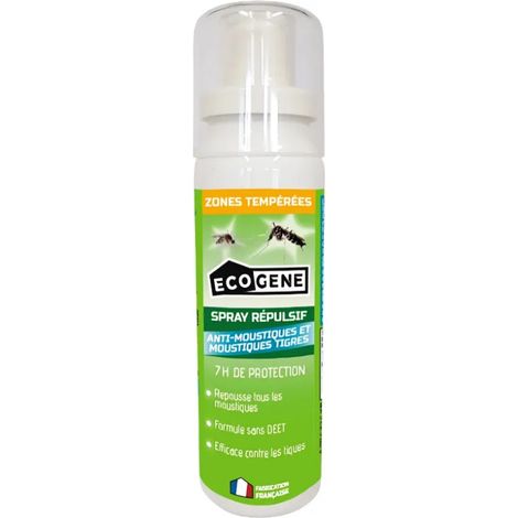 Spray repelente de mosquitos, incluidos los tigres, zonas templadas 100 ml